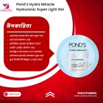 Pond’s Hydra Miracle Hyaluronic Super Light Gel 100ml.MADE IN INDIA.